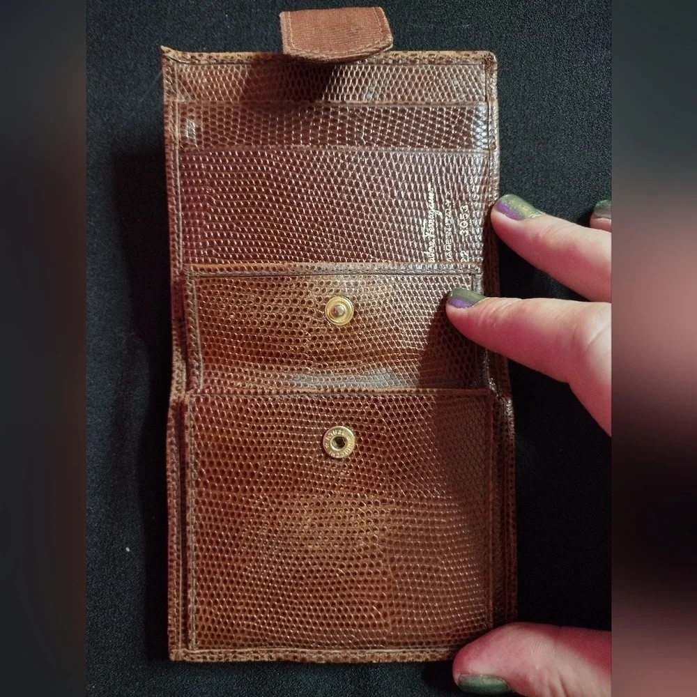 Salvatore Ferragamo Brown Leather Bi-fold Wallet